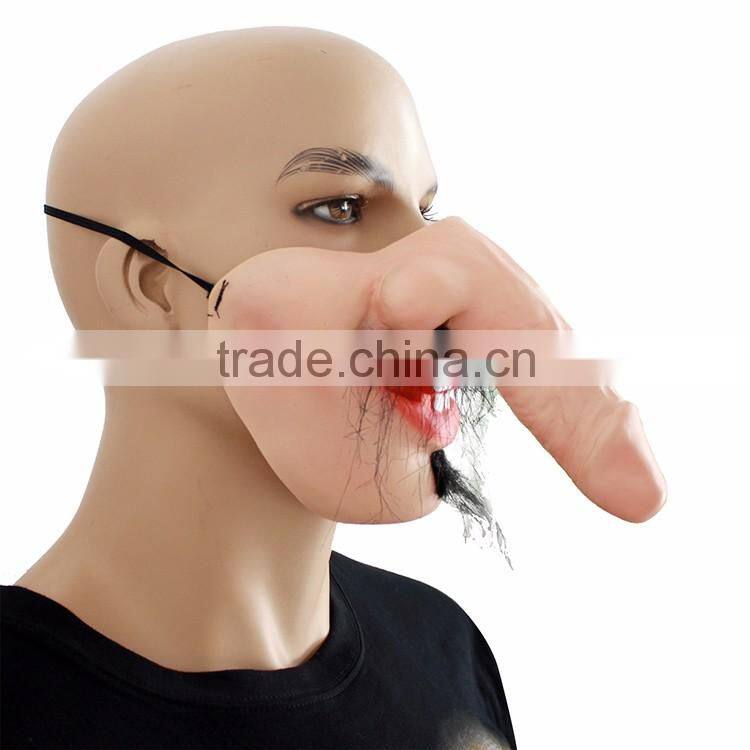 halloween party latex horror dick frankenstein human custom half face mask