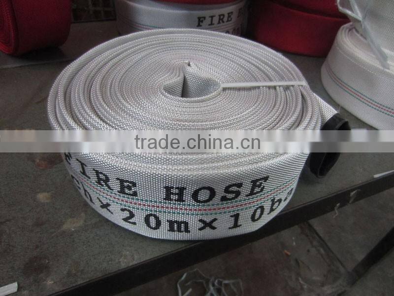 Canvas fire hose, 3 inch rubber fire hose