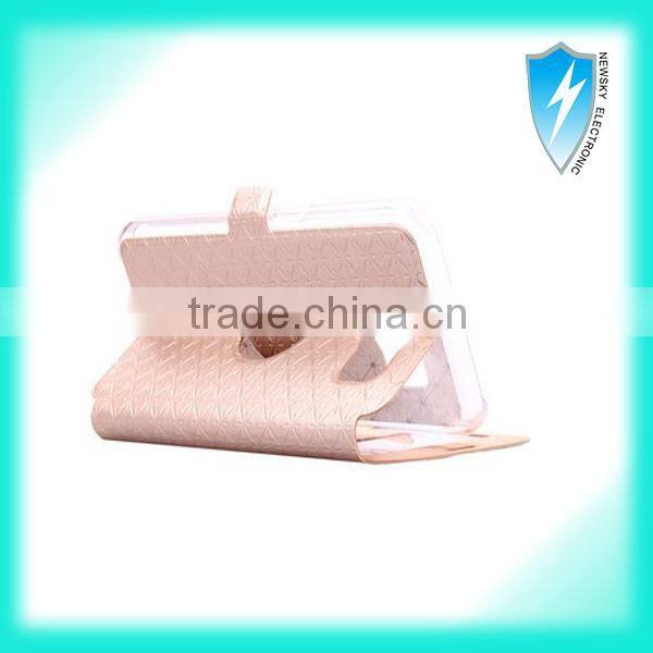 For Samsung S6 leather Flip case Wallet Stand Case with PU Leather and Card Slots