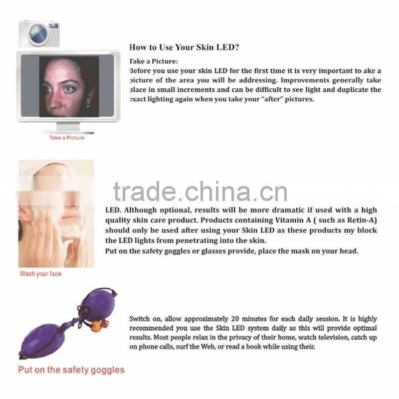 LED PDT photon LED skin rejuvenation facial beauty machine/PDT LED facial mask for acne therapy