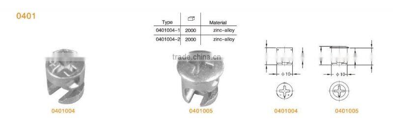 zinc-alloy connecting eccetric cam furniture fittings