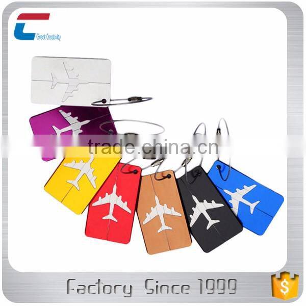 Custom Shaped White PVC Suitcase Luggage Tags with Punching Holes