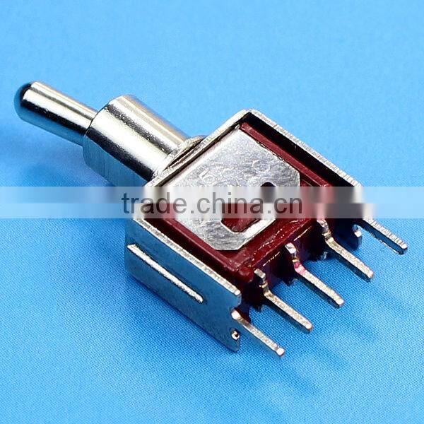 SMTS-102-2C2T mini type ON-ON mini toggle switch with frame