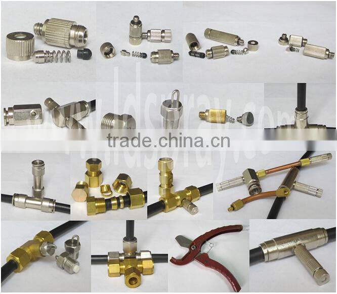 Threaded type brass or stainless steel SS T connectors with ferrule set