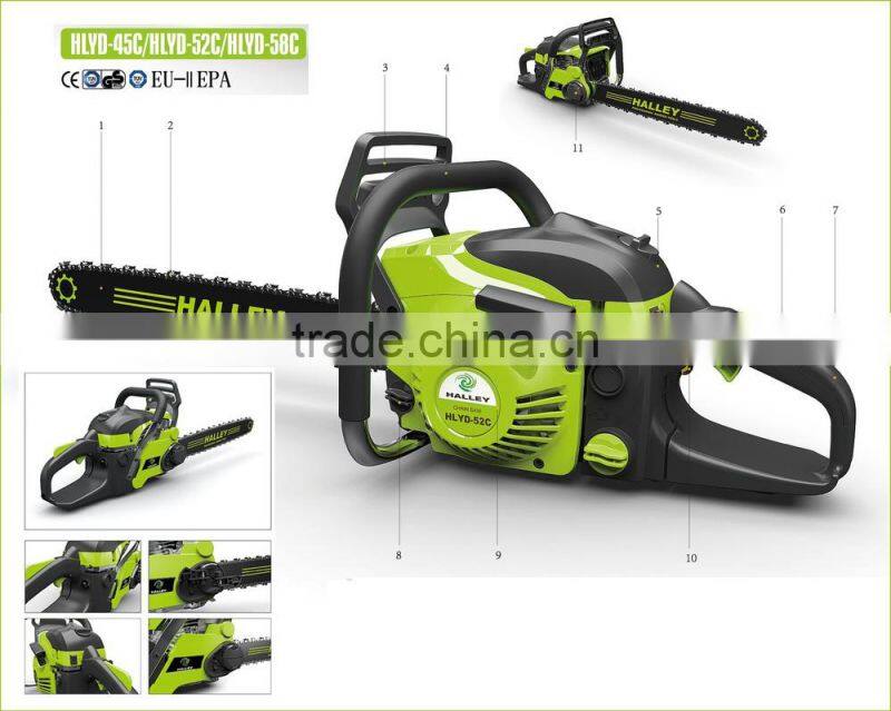 2015 New Style Petrol Chain Saw Wood Cutting Machine HLYD - 58C
