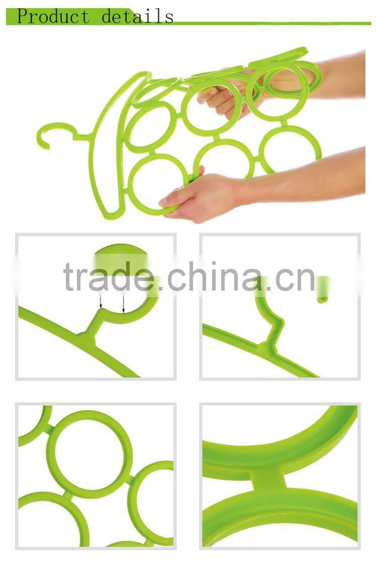 Pink hanger 12 slots scarf tie belt closet organizer accessory holder