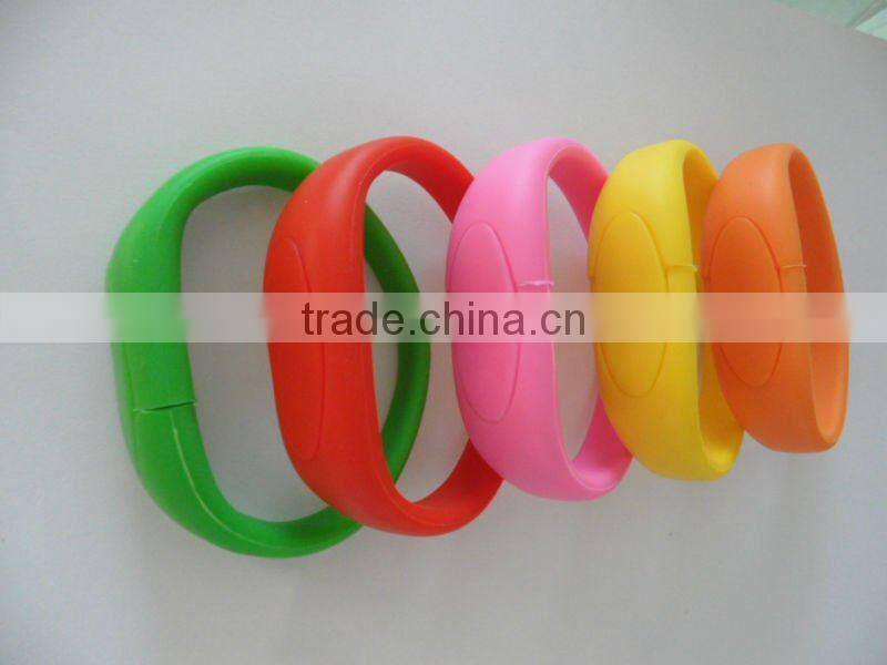 Hot selling ODM Colorful USB Silicone Bracelet