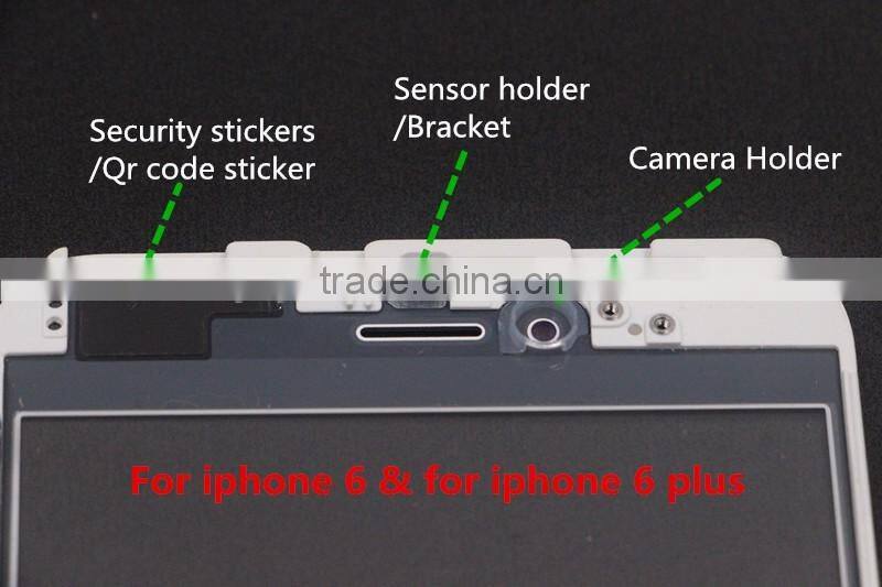 LCD Front Glass With Cold Glue Frame Bezel And OCA With polarizer with ear mesh with QR code for iphone refurbished