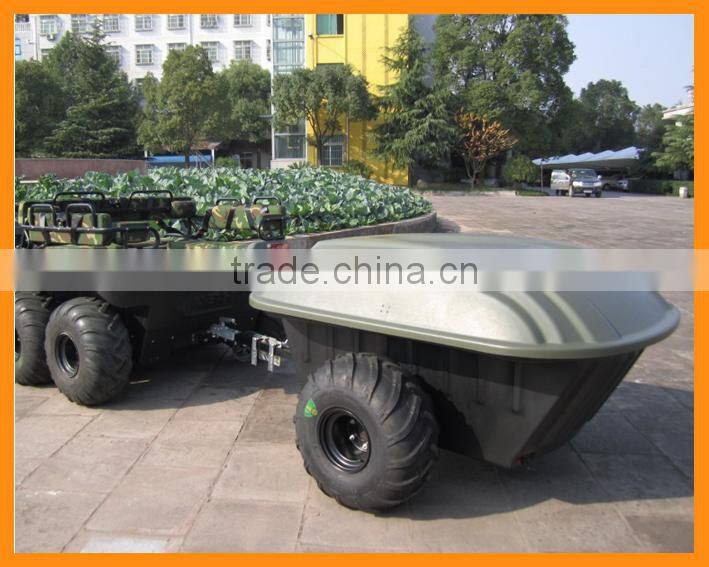 300kgs capacity ATV Tow Behind Trailer 2 wheel rear trailer for amphibious vehicle accessary