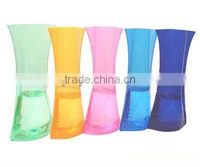Hot sell plastic foldable fish bowl/Foldable vase / flower vase