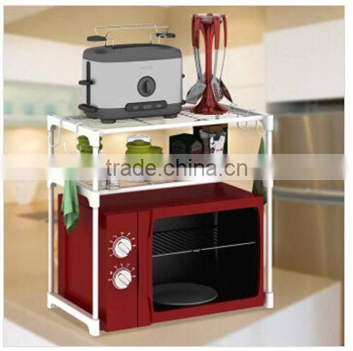 2-tier metal wire microwave oven rack/shelf