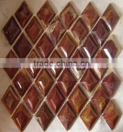 NATURAL COLOR MULTI RED ONYX MOSAIC TILES COLLECTIONS