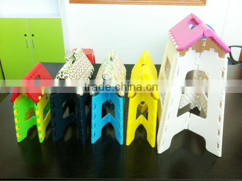 clear plastic foldable folding garden stool