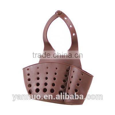 Adjustable button type Sink storage Basket, Food Hanging Baskets Plastic Kitchen