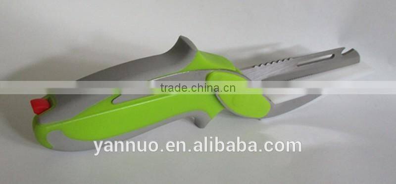 Kitchen Knife with Cutting Board 2 in 1 Universal Knife Food Chopper Food Scissors Slicer Vegetable Chopper