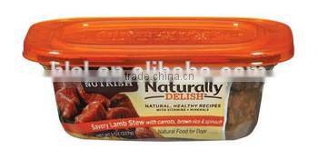 Plastic pet wet food storage tub