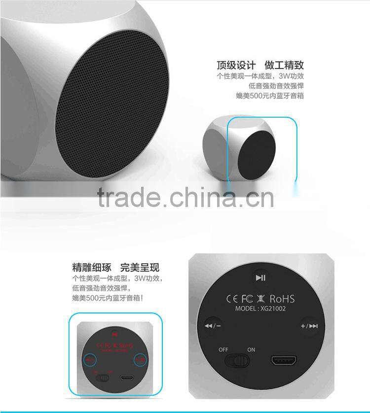 Mini Portable Wireless Bluetooth Speaker Creative Subwoofer Mini Cube Bluetooth Speaker For Notebook/Mobile Phone