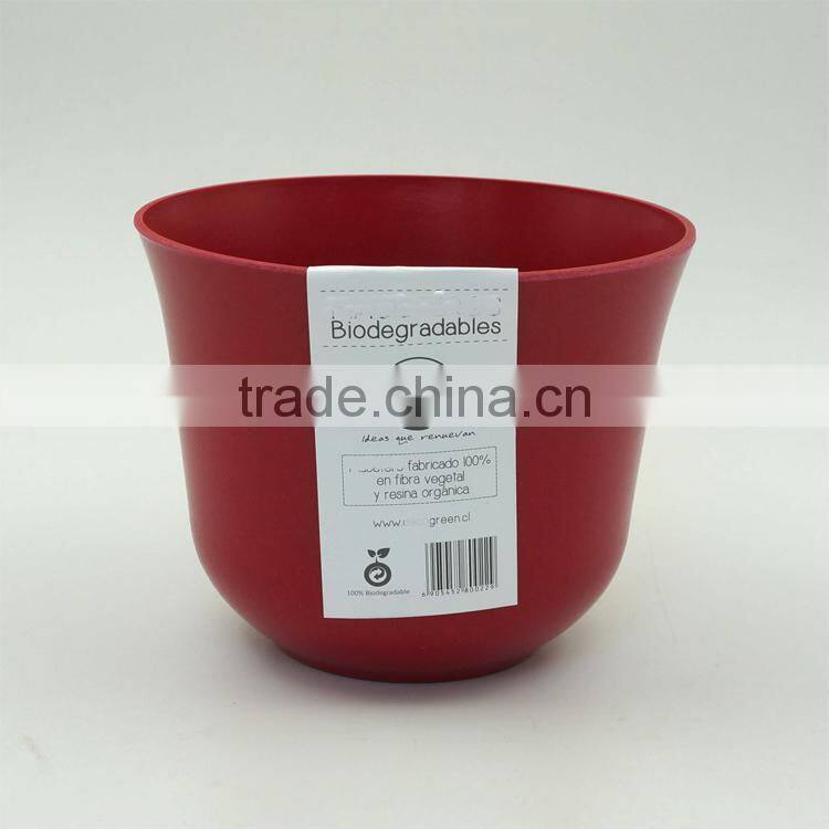 Plain environmental-friendly biodegradable bamboo plant pots