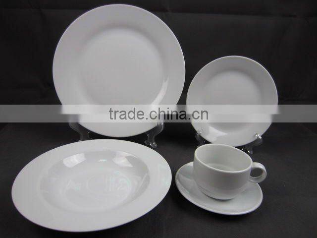20 pcs white porcelain dinner set