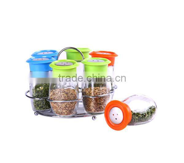 small glass condiment set