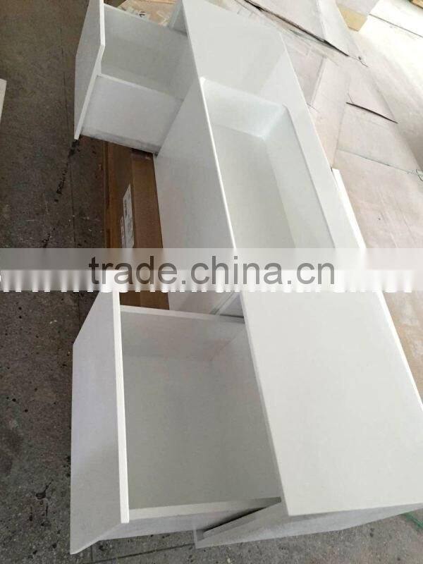 100% acrylic solid surface colorful corian made bathroom vanity