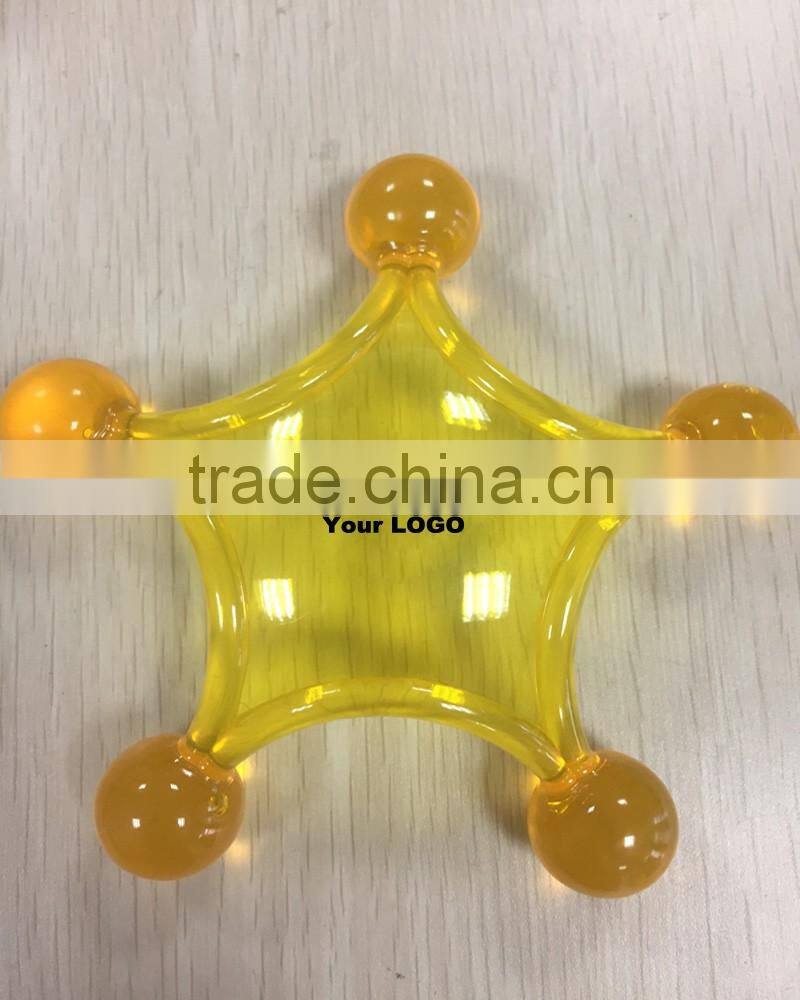 new design star shape plastic massager for body