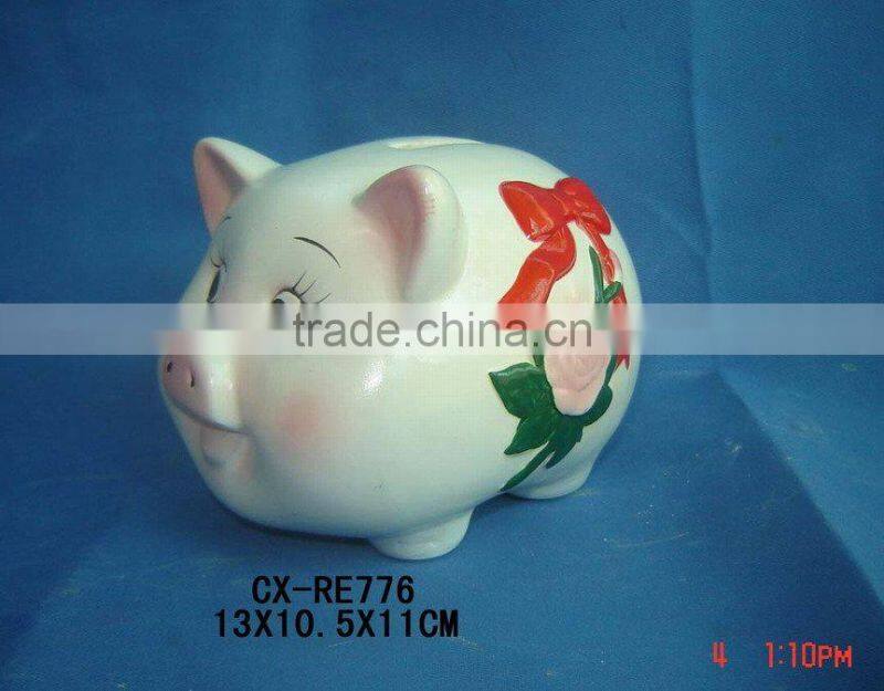 Ceramic Hop Selling Coin Saving Bank Toys, Animal Desgin Coin Bank with Sound