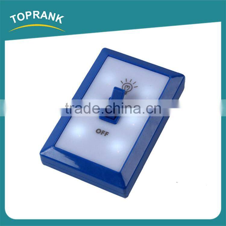 New design decoration kids room smile wireless 6 led switch night light with hook & loop adhesive strips