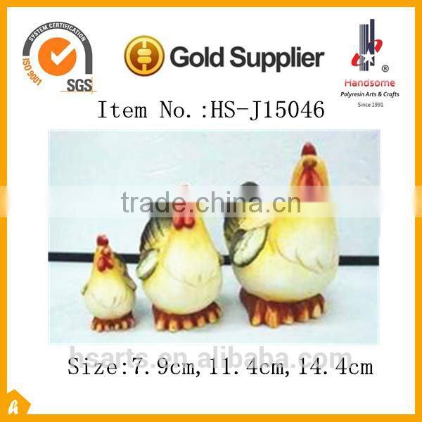 Natural ceramic hand-painted hen desktop ornaments for home decoration