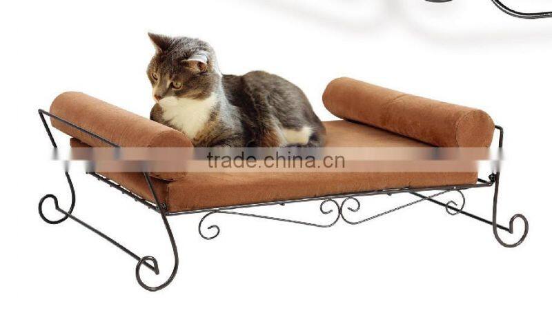 Hot selling Metal Scroll Comfort pet sofa cat dog sofa