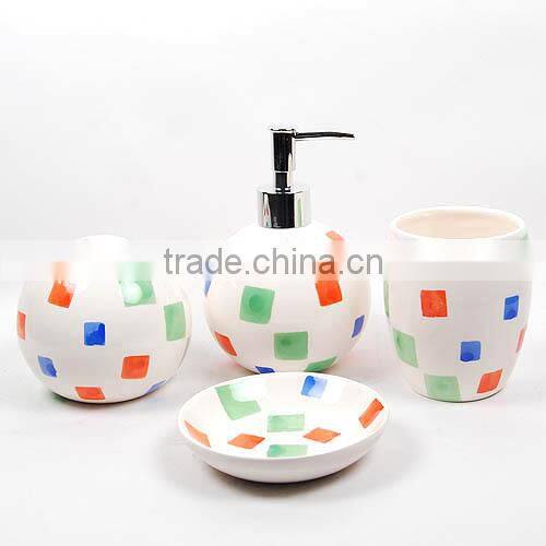 ceramic bathroom set round shape wholesale
