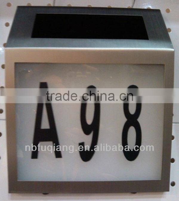 FQ-133 Useful and Environmental led solar power of house numbers led solar power address numbers light