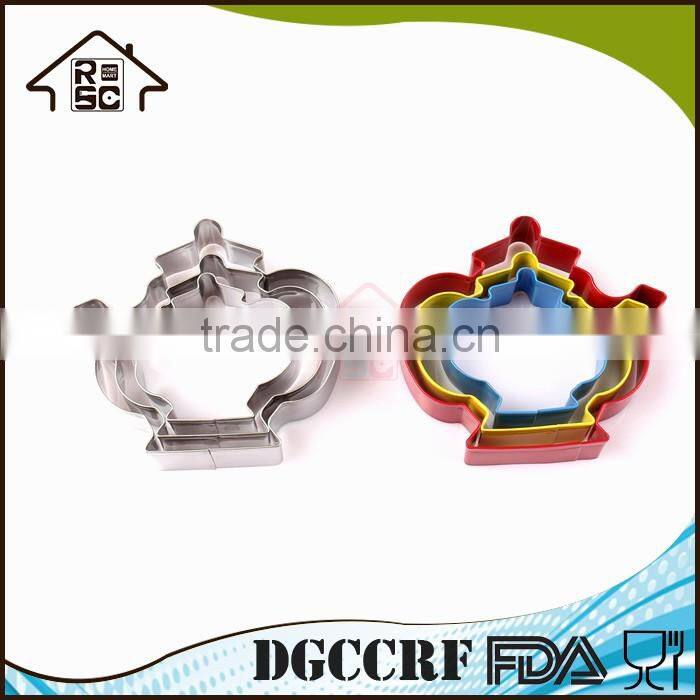 NBRSC Hot Products Custom Design Teapot Party Stainless Steel Baking Pastry Metal Cookie Cutter Set