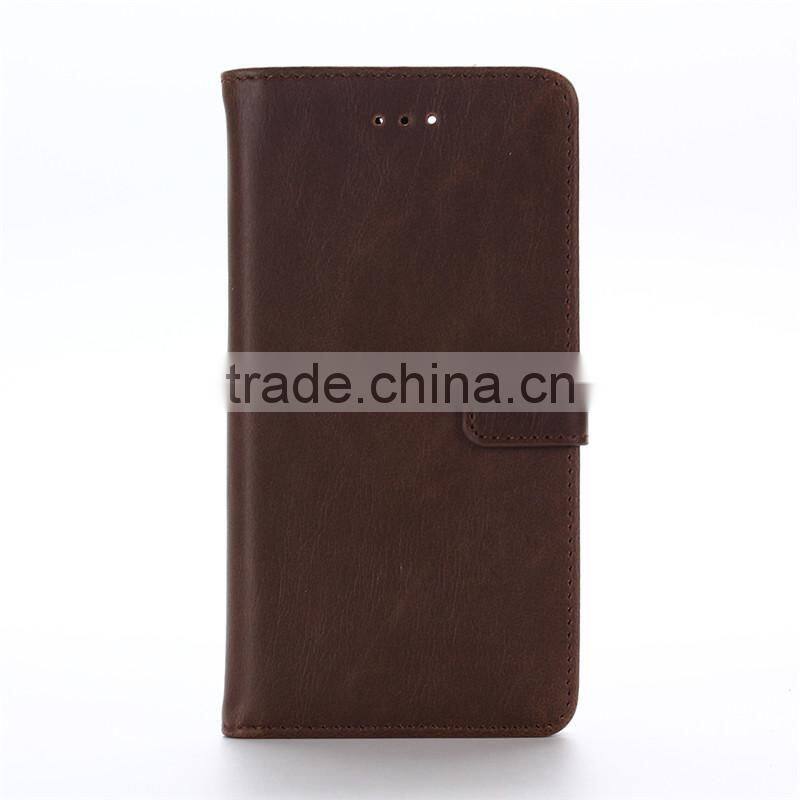 High quality crazy-horse PU card bumper/pocket cell phone case for Fujitsu