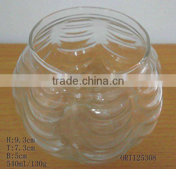 clear glass candle holder