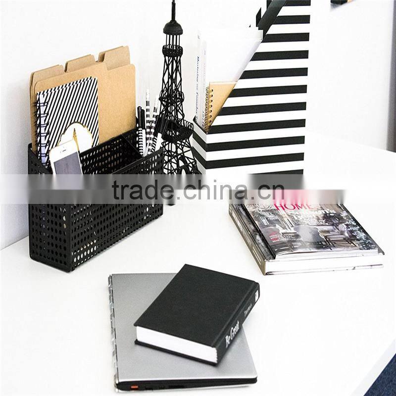 2017 Hot-selling Black Metal Mesh Desktop Mail office supplies desk organizer