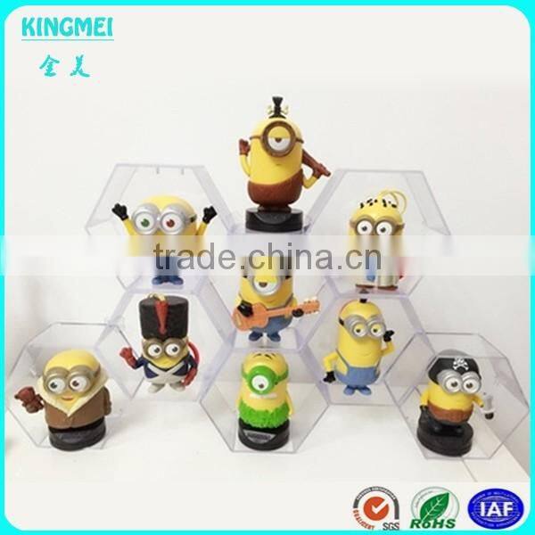 Custom desktop acrylic hexagon display box wholesale price