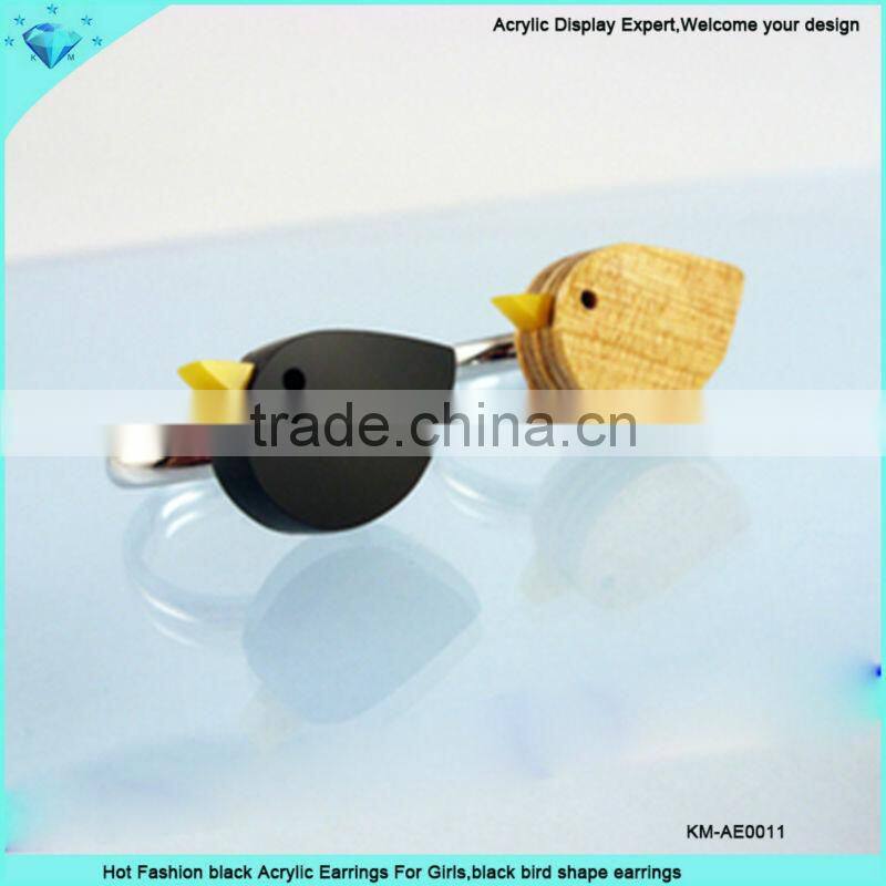 custom colorful popular acrylic round shaped earrings