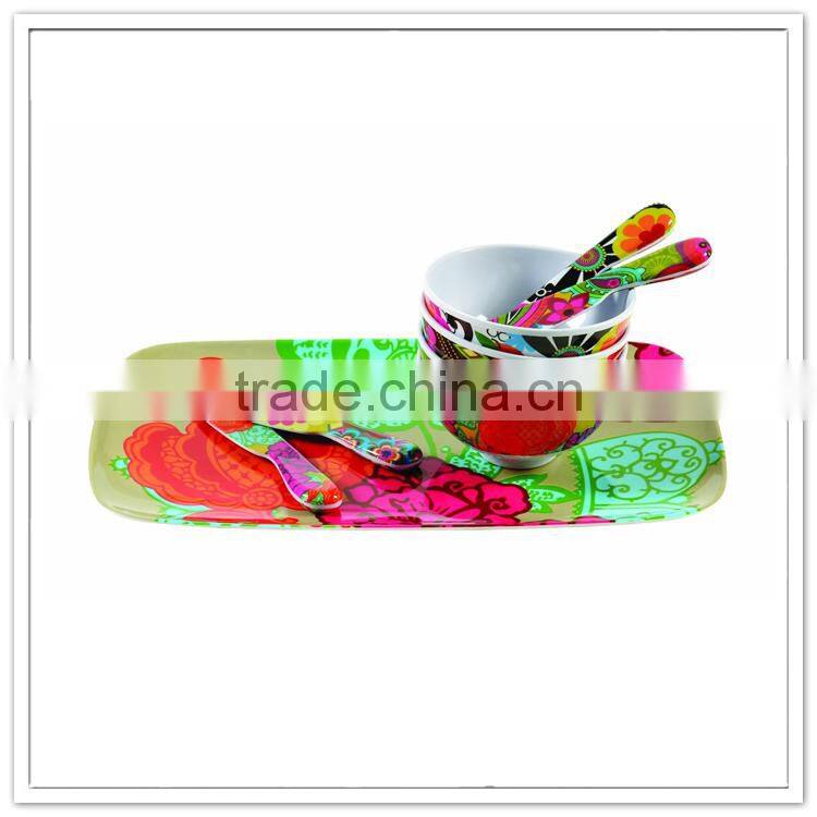 Gorgeous various design tableware, quantity optionnal custom melamine 72 pcs dinner set