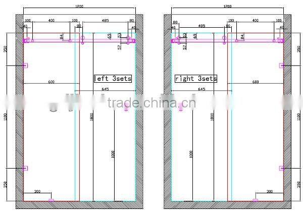 Frameless Sliding Glass Doors With 10/12 Thick Clear Tempered Glass