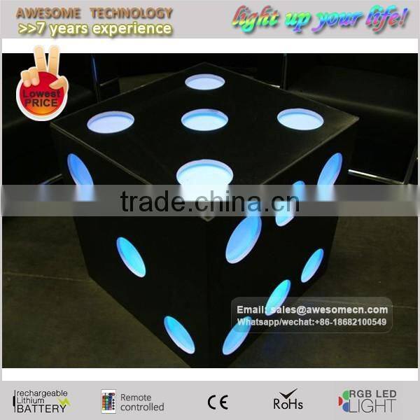 led light up plastic dice stool / stylish casino dice stool