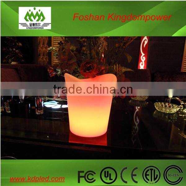 hot selling clear plastic waterproof led illuminating ice bucket