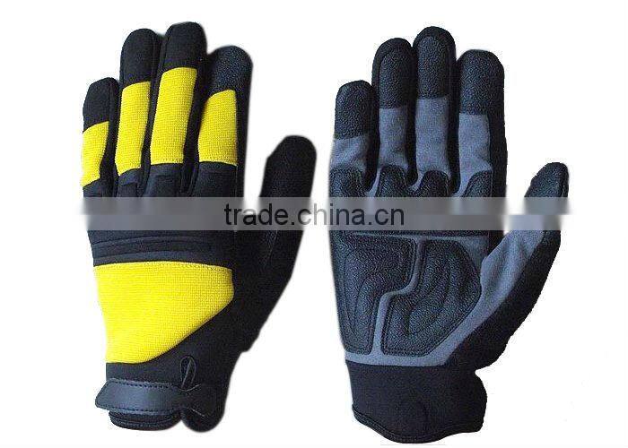 Man Made Artificial Leather Mechanics Gloves HYM03