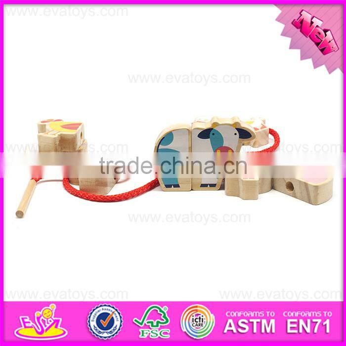 2016 new design wooden animal toy,hot sale wooden animal toy W11E057