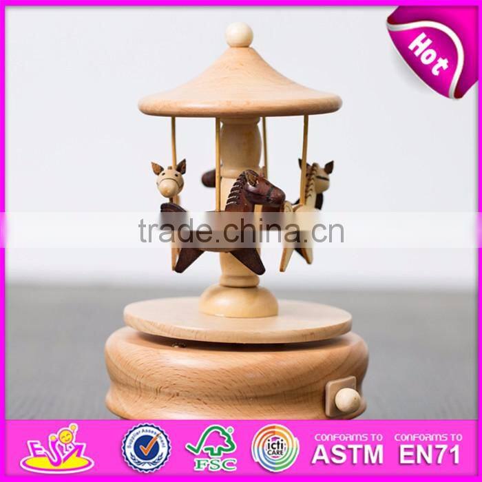 Customize cartoon gifts wooden happy birthday music box for children W07B055