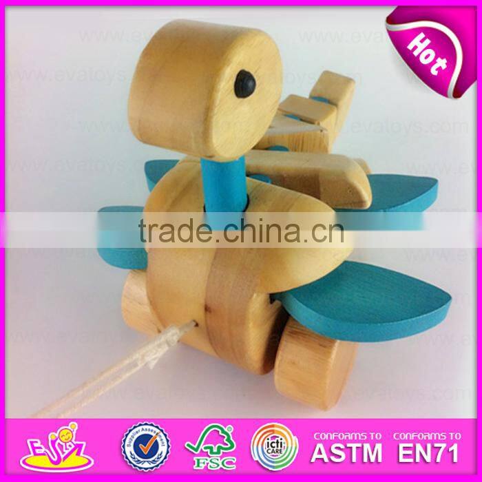 Walk-a-long dinasour push&pull wooden toy for kids W05B101