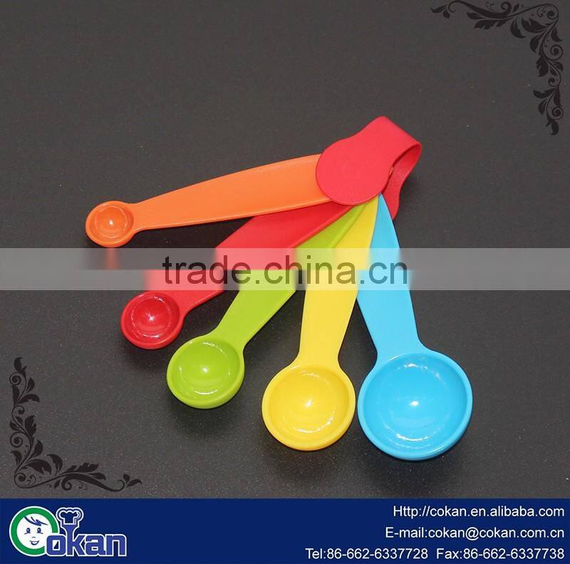 New design 5pcs Plastic Measuring Spoon Set CK-S044
