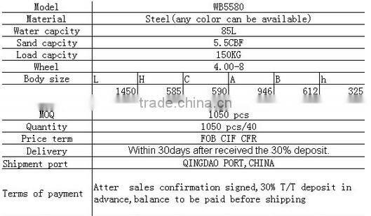 concrete sand building Wheel barrow WB5580
