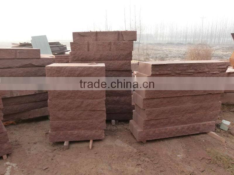 red sandstone tile