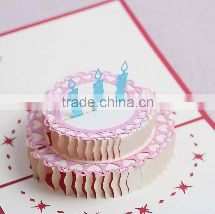 Happy Birthdaycake 3D Birthday Greeting Cards Creative Decorating Birthday Cards